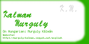 kalman murguly business card